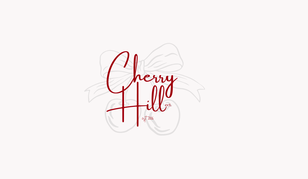 Red 'Cherry Hill' text on a white background
