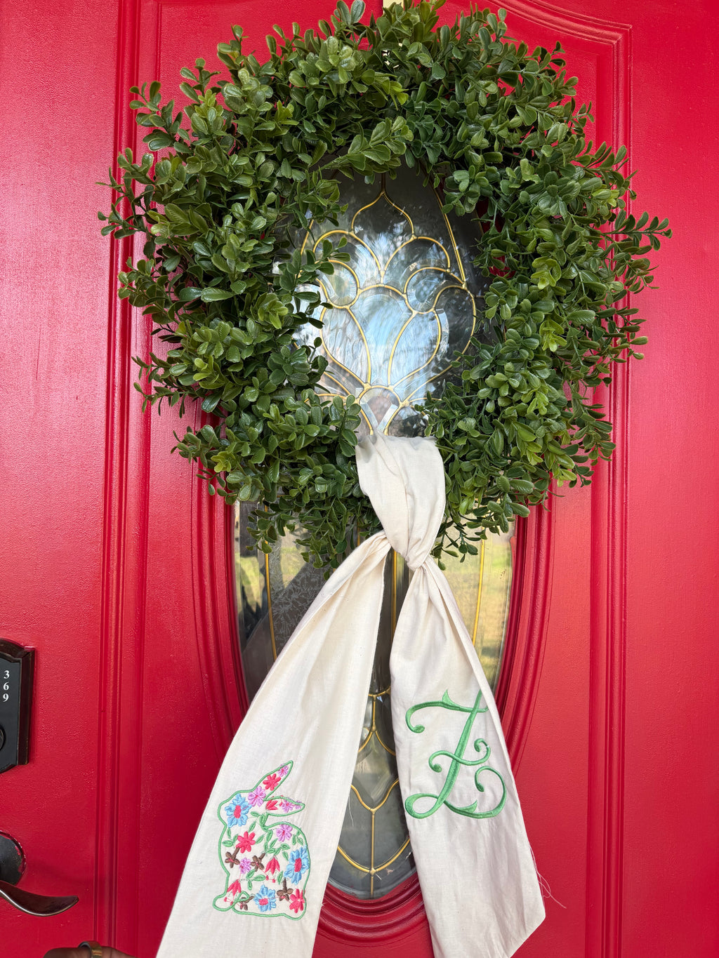 Easter Bunny Wreath sash